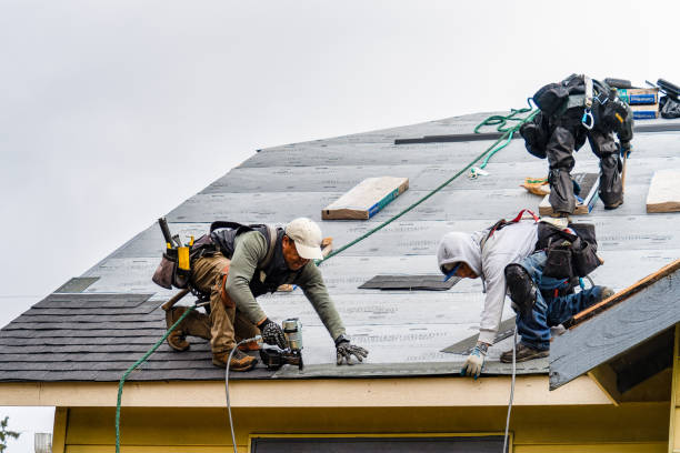 Professional Roofing technician working in Pitcher, NY